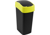 CURVER FLIP BIN 45L Poubelle 65,3 x 29,4 x 37,6 cm noir/jaune 02172-E64