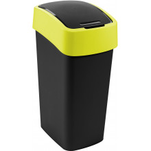 CURVER FLIP BIN 45L Poubelle 65,3 x 29,4 x 37,6 cm noir/jaune 02172-E64