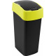CURVER FLIP BIN 45L Poubelle 65,3 x 29,4 x 37,6 cm noir/jaune 02172-E64