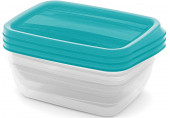 CURVER VEDO 3x1L boîtes, 20x14x6cm, bleu clair 03505-051