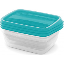 CURVER VEDO 3x1L boîtes, 20x14x6cm, bleu clair 03505-051