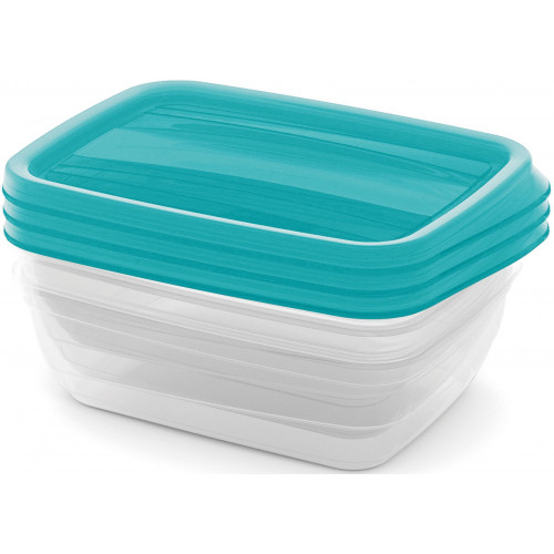 CURVER VEDO 3x1L boîtes, 20x14x6cm, bleu clair 03505-051