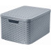 CURVER STYLE L Boite de rangement avec couvercle 44,5 x 33 x 24,8 cm gris 03619-099