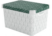 CURVER DECO STOCKHOLM L Boite de rangement décorative 39,5 x 29,5 x 25 cm 04711-Y89