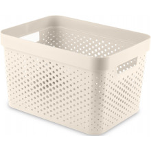CURVER INFINITY 17L Bac de rangement 36 x 27 x 22 cm, crémeux 04740-X64