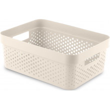 CURVER INFINITY 11L Bac de rangement 36 x 27 x 14 cm, crémeux 04750-X64