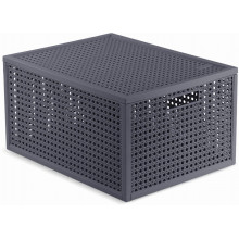 CURVER KAYA M 20L Boîte de rangement 37,6 × 30 × 20,7 cm, bleu-gris 17213763