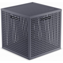 CURVER KAYA 19L Boîte de rangement cube 28 × 28 × 28 cm, bleu-gris 17213764