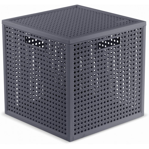 CURVER KAYA 19L Boîte de rangement cube 28 × 28 × 28 cm, bleu-gris 17213764 CURVER KAYA 19L Boîte de rangement cube 28 × 28 × 28 cm, bleu-gris 17213764