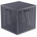 CURVER KAYA 19L Boîte de rangement cube 28 × 28 × 28 cm, bleu-gris 17213764