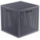 CURVER KAYA 19L Boîte de rangement cube 28 × 28 × 28 cm, bleu-gris 17213764
