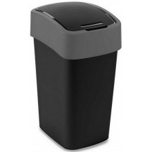 CURVER FLIP BIN 25L Poubelle 47 x 26 x 34 cm noir/argenté 02171-734