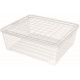 CURVER TEXTILE 10L Boîte de rangement 34,2 x 29,7 x 12,5 cm transparent 03007-001