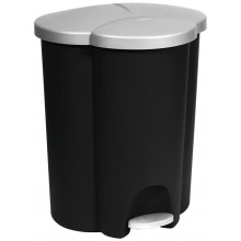CURVER TRIO 40L Poubelle a pédale 47,8 x 39,4 x 59,2 cm noir 03942-26