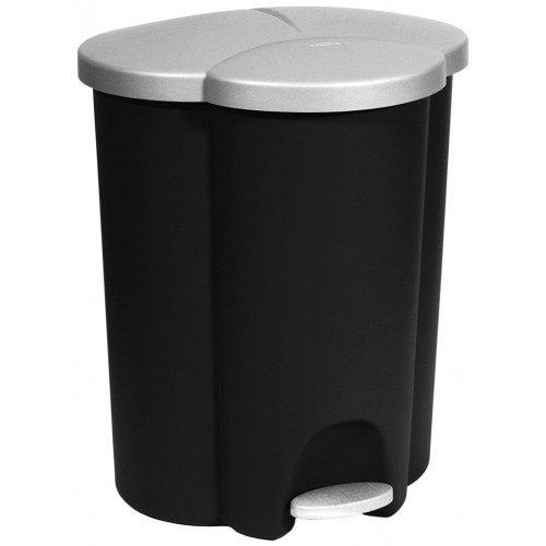 CURVER TRIO 40L Poubelle a pédale 47,8 x 39,4 x 59,2 cm noir 03942-26