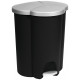 CURVER TRIO 40L Poubelle a pédale 47,8 x 39,4 x 59,2 cm noir 03942-26