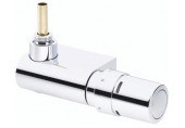 Danfoss VHX-MONO kit de vanne de radiateur coudée avec capteur RAX, chrome, 013G4285