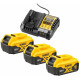 DeWALT DCB1104P3 Pack Chargeur DCB1104 + 3x DCB184 (18V/5,0Ah)