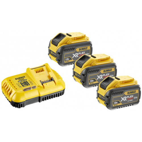 DeWALT DCB118X3 Pack XR FlexVolt 54V Chargeur DCB118 + 18V 3x9,0Ah