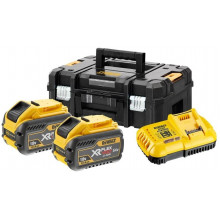 DeWALT DCB118Y2T Kit chargeur et batteries 18V / 54V Flexvolt Li-Ion avec coffret Tstak