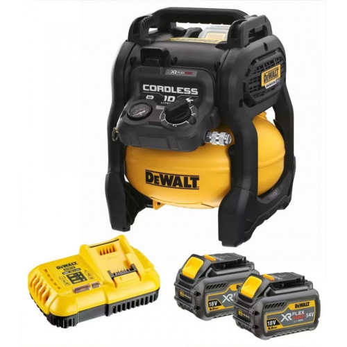 DeWALT DCC1054T2 Compresseur 10l, XR FlexVolt 54V, Tstak,(2x6,0Ah)