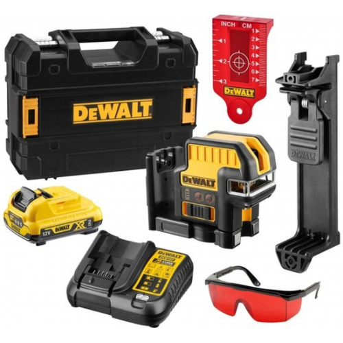 DeWALT DCE0825D1R Laser en croix a 5 points, rouge, XR (10,8V/1x 2,0Ah) Tstak