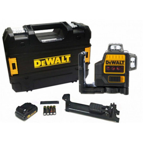 DeWALT DCE089LR Laser multiligne 3x360° rouge avec piles