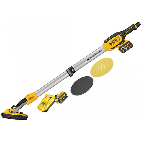 DeWALT DCE800T2 Ponceuse excentrique de plâtre sans fil (225mm/18V/2x6Ah)