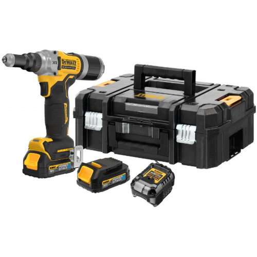 DeWALT DCF414E2GT-QW Riveteuse XR 6.3mm (18V/2x1,7Ah PowerStack) Tstak
