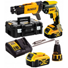 DeWALT DCF620P2K Visseuse plaques de plâtres (2x5,0Ah/18V) +DCF6202 Tete pour vis a simple