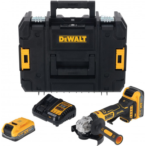 DeWALT DCG404S2T-QW Meuleuse d'angle XR sans fil (125mm/18V/sans batterie/Coffret Tstak) DeWALT DCG404S2T-QW Meuleuse d'angle XR sans fil (125mm/18V/sans batterie/Coffret Tstak)