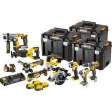DeWALT DCK1012P4T-QW Kit d’outils sans fil sans balais 10pcs. (18V/4x5Ah + 3x Tsak)