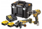 DeWALT DCK2080P2T Kombo pack DCD796 + DCG405 +18V 2x5,0Ah + DCB115 + TSTAK