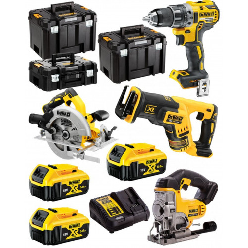 DeWALT DCK421P3T Kombo kit 18V (DCD791,DCS570,DCS331,DCS367,3 x DCB184,DCB115, 3xTSTAK)