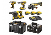 DeWALT DCK428P3T Jeu d'outils a batterie (DCD796+DCH273+DCG405+DCF894+3x 18V/5.0Ah)2xTstak