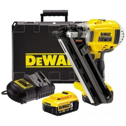 DeWALT DCN692P2 Cloueur de charpente 90 mm XR (18V/2x5,0Ah) Coffret