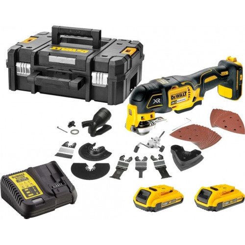 DeWALT DCS355D2-QW Outil multifonction oscillant sans fil XR Li-Ion (18V/2x 2,0Ah) Tstak DeWALT DCS355D2-QW Outil multifonction oscillant sans fil XR Li-Ion (18V/2x 2,0Ah) Tstak