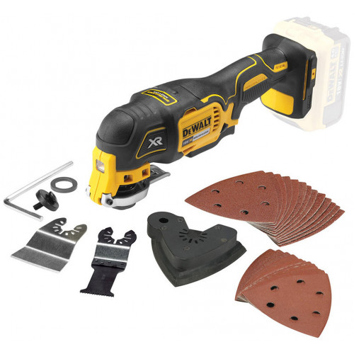 DeWALT DCS355N Outil Multifonction (18V/sans batt.)+Jeu d'Accessoires de Coupe de 29Pieces