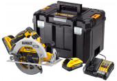 DeWALT DCS573H2T Scie circulaire manuelle sans fil (18V/2x5,0Ah PowerStack) Tstak