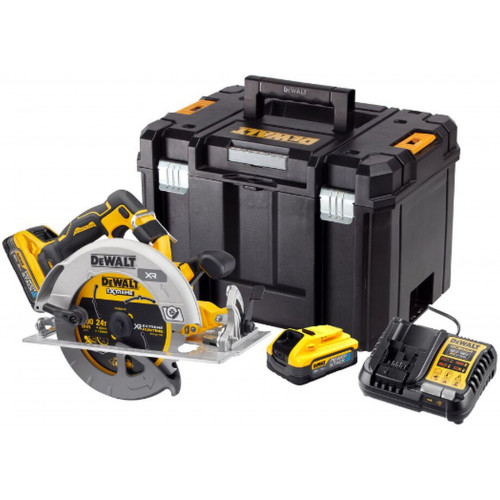 DeWALT DCS573H2T Scie circulaire manuelle sans fil (18V/2x5,0Ah PowerStack) Tstak