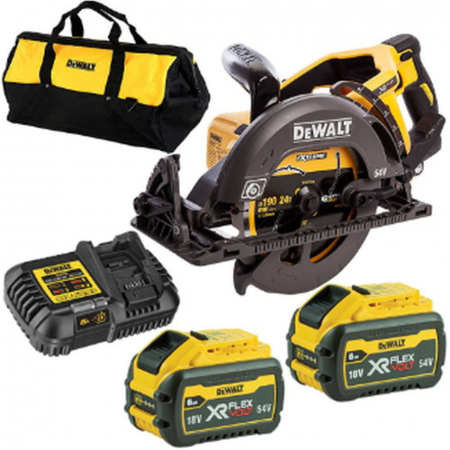 DeWALT DCS577T2 Scie circulaire construction XR FlexVolt (190mm/54V/2x6,0Ah) Sac