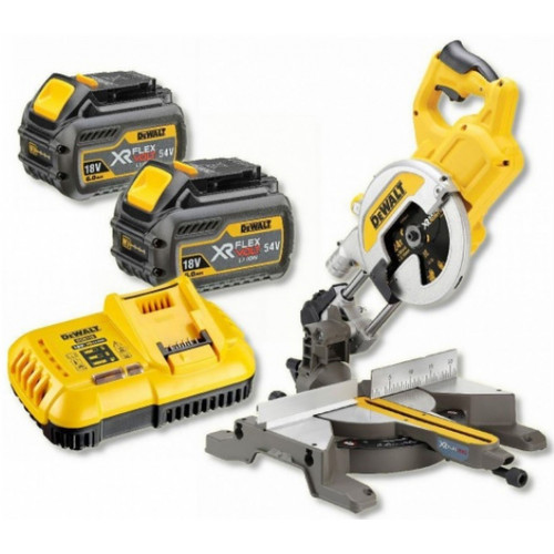 DeWALT DCS777T2 Scie a onglets radiale XR FlexVolt (216mm/54V/2x6,0Ah)