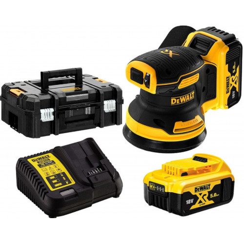 DeWALT DCW210P2 Ponceuse Excentrique XR (125mm/18V/2x5,0Ah) Tstak