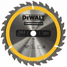DeWALT DT1940 Lame de scie circulaire, 184 x 16 mm, 30 dents