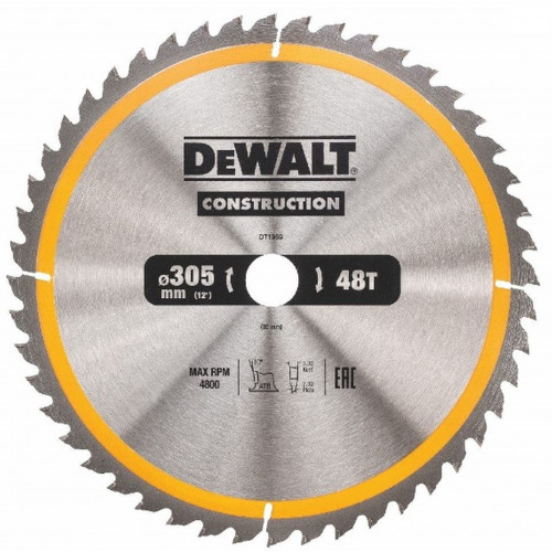 DeWALT DT1959 Lame de scie circulaire, stationnaire, 305/30 mm, 48 dents