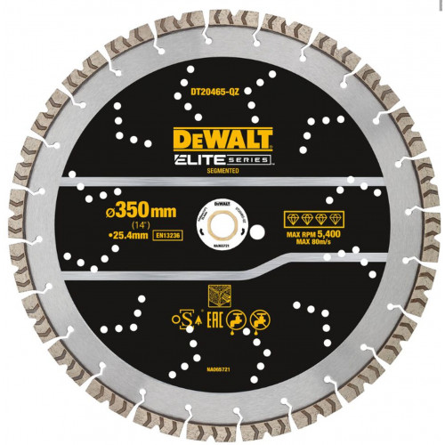 DeWALT DT20465 Disque diamant 350x25,4mm pour béton renforcé
