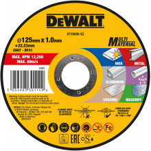 DeWALT DT20595-QZ Disque a tronçonner multi-matériaux 125 × 22,2 × 1,0 mm