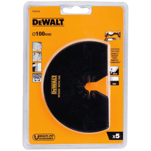 DeWALT DT20728 Lame de scie segmentée BiM 102 mm 5 pieces