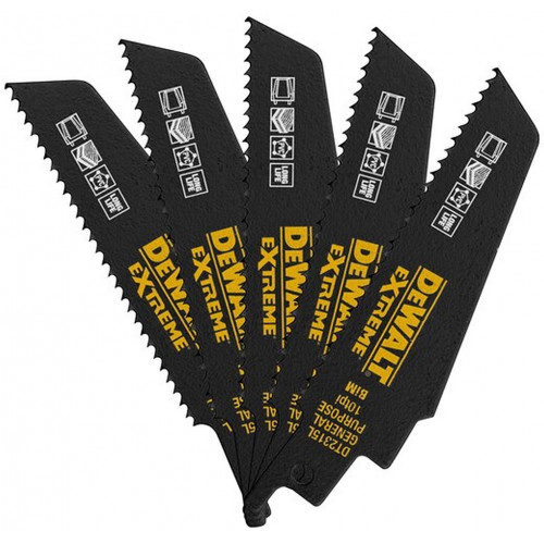 DeWALT DT2315L-QZ 2x Demolition Lames de scie a guichet 100 x 2,5 mm (5 pieces)