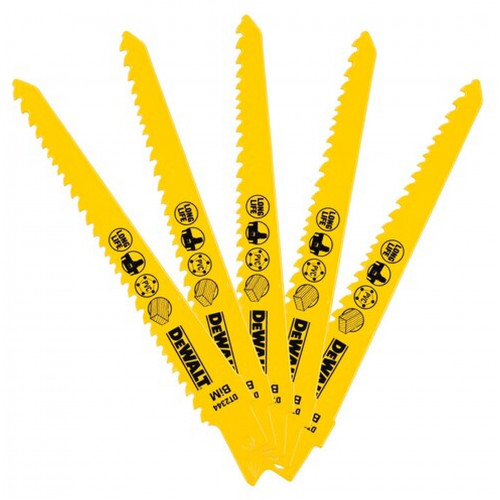 DeWALT DT2344 BI-Metal 152 x 3,6 - 5,1 mm Lames de scie sabre 5 Pieces